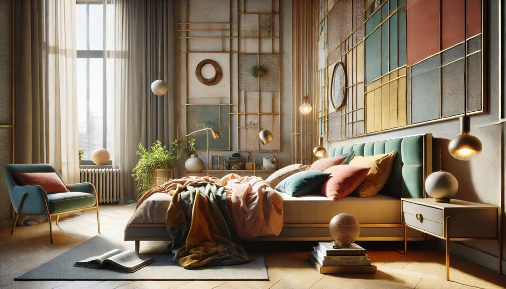 letto sfatto con libro e tazza vuota, simbolo di riposo e lentezza