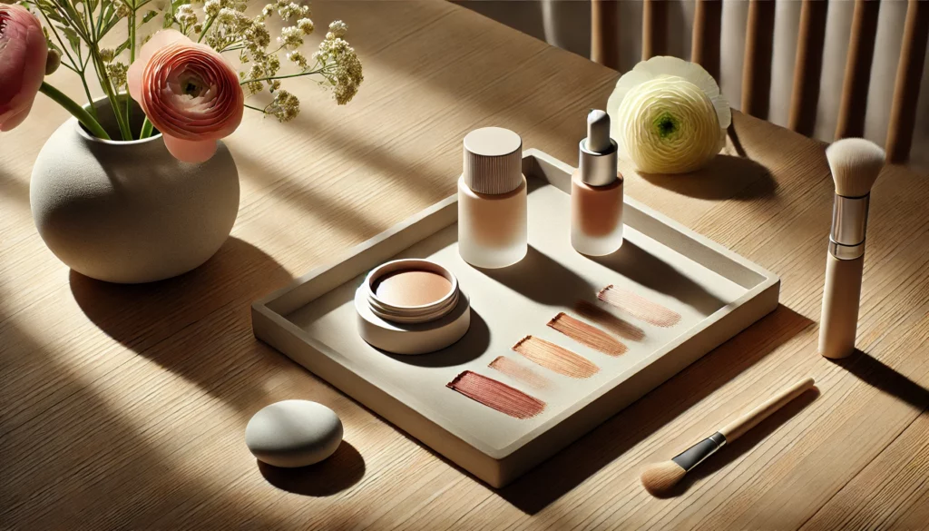 prodotti make-up glow su pelle con luce solare primaverile