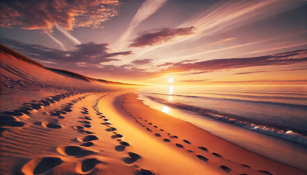 spiaggiA al tramonto