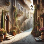 Stradina acciottolata di un borgo