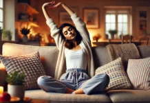 STRETCHING DA DIVANO: MOVIMENTI PIGRI CHE FANNO MIRACOLI